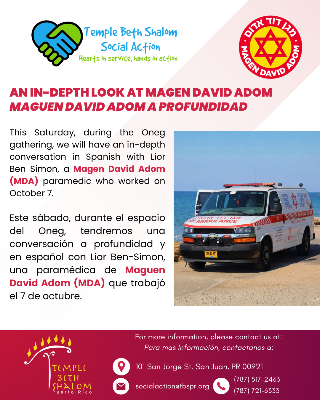 Magen David Adom: Presentation by Paramedic Lior Ben-Simon / Presentación por paramédica Lior Ben-Simon