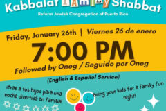 Kabbalat Family Shabbat – service starts at 7:00